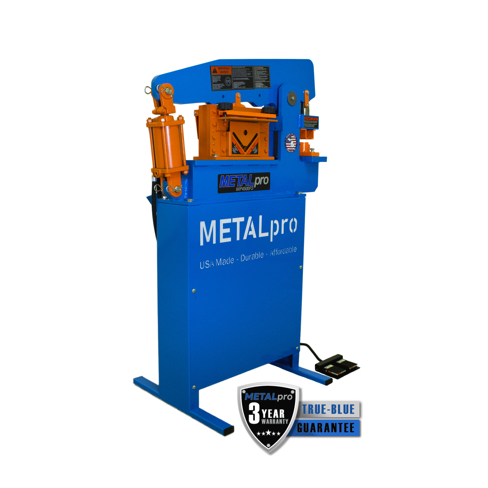 METALpro Ironworker, 45Ton, Foot Switch Control, Model MP4500FS